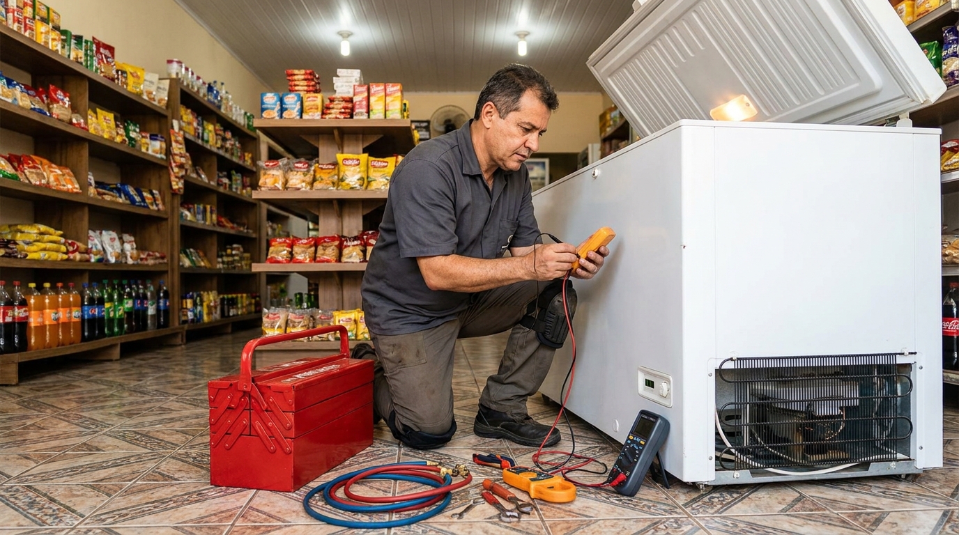 Ajuste de Temperatura do Freezer no Jardim Continental, Maringá‑PR